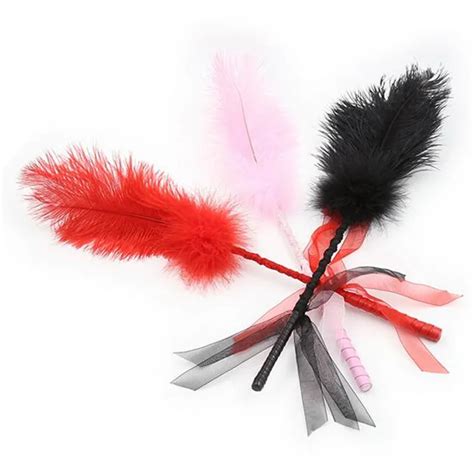 1pc Sexy Adult Game Feather Fun Flirt Feather Tease Tickler Sex Product Feather Stick Sex Toys
