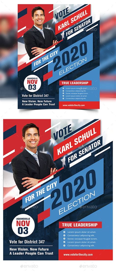 Political Flyer Election Template Print Templates Graphicriver