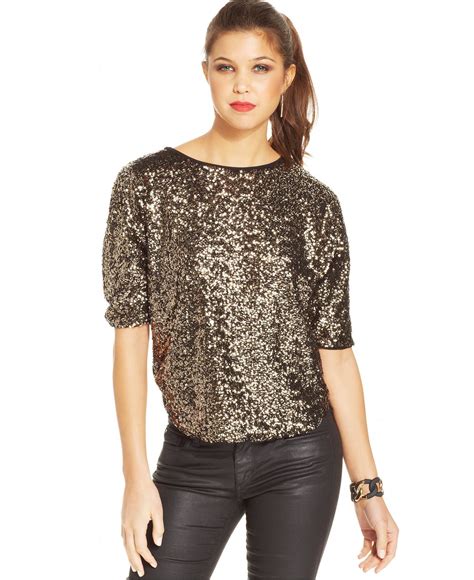 Xoxo Juniors Sequin Top Juniors Tops Macys Tops Designer