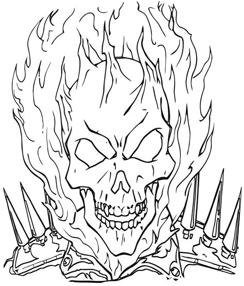 Free printable knight coloring pages. Ghost Rider coloring pages | Coloring pages to download ...