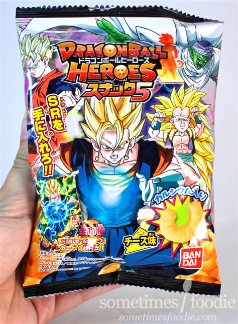 You can find them on water, but also also in the hills and countryside near the town. Sometimes Foodie: Dragon Ball Heroes Cheesy Snacks - Asian ...