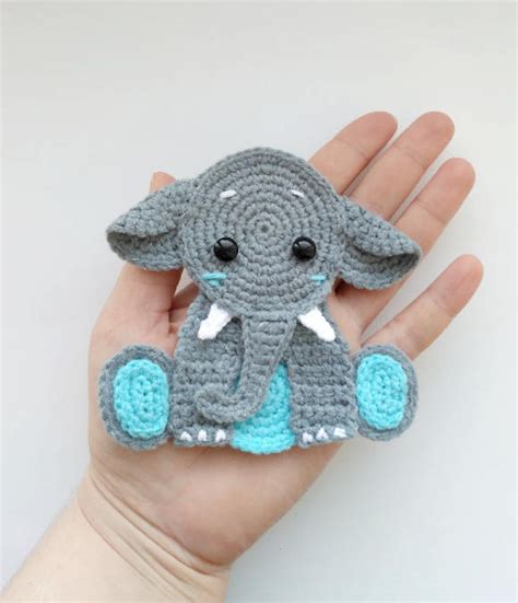 PATTERN Elephant Applique Crochet Pattern PDF Jungle Animal Pattern Safari Animal Pattern 
