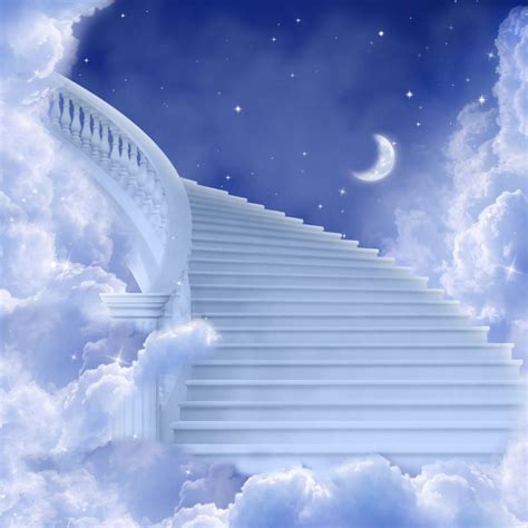 Paintings Of Stairways To Heaven Photography Backdrop Stairway To