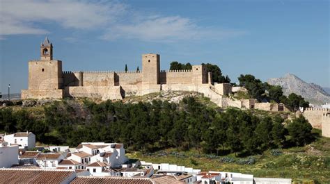 Maurische Burg Alcazaba In Andalusischen Stadt Antequera Spanien