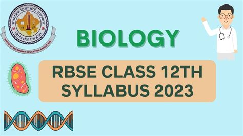 Rbse 12th Biology Syllabus 2023 Download Rajasthan Board Class 12