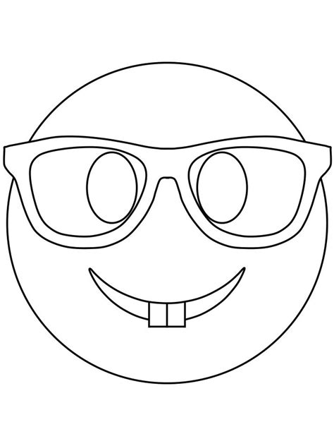 Nerd Emoji Pages Coloring Pages