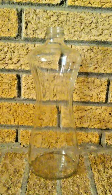 Vintage Wesson Cooking Oil Hourglass Shaped Glass Bottle No Lid Cap