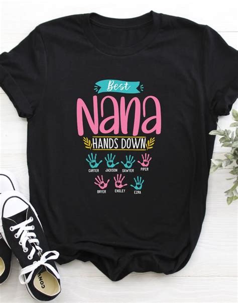 Personalized Best Nana Tshirt T For Nana Shirt Grandma Etsy Nana