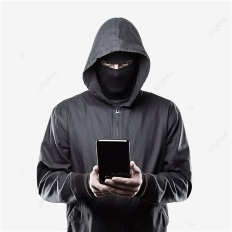 Hacker Thief In Smartphone Hacker Thief Criminal Png Transparent