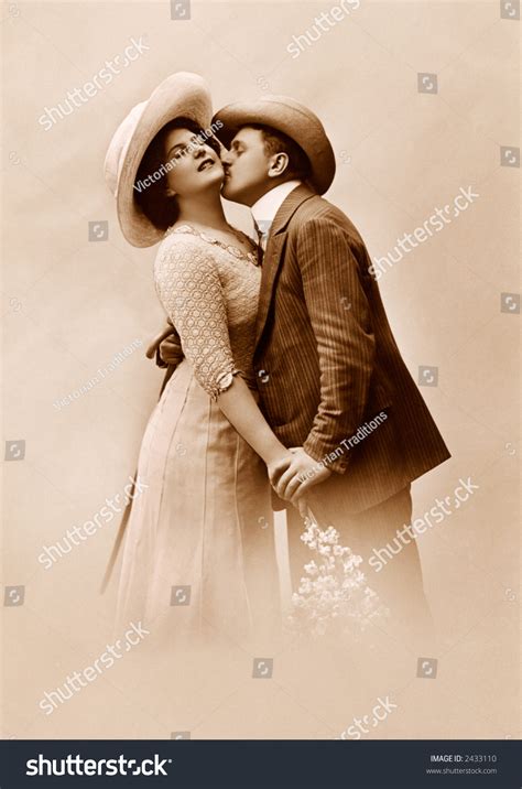 Victorian Romance Couple In Love Circa 1915 Photograph Stock Photo