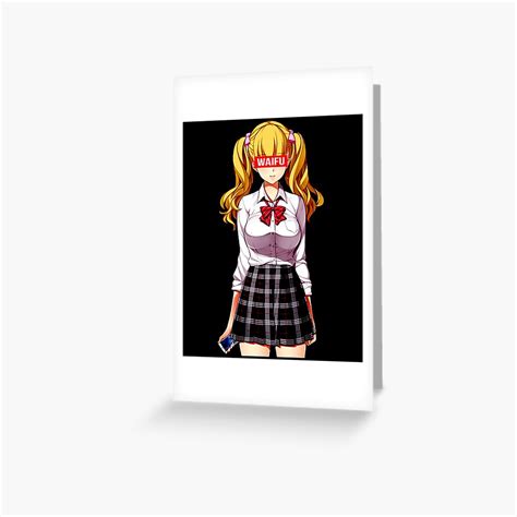 japanese anime mako waifu hentai art mitsuki kawaii girl greeting card for sale by