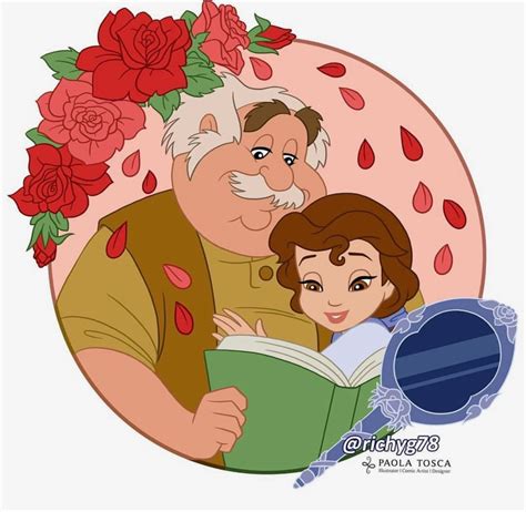 Paola Tosca Disney Father Daughter Series Belle And Maurice Disney
