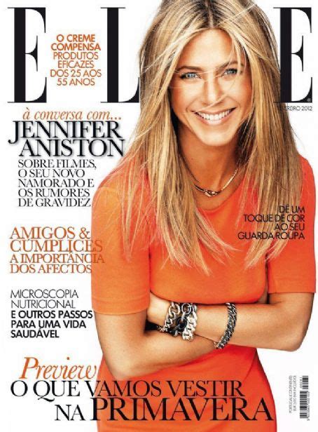 Jennifer Aniston Elle Magazine February 2012 Cover Photo Portugal