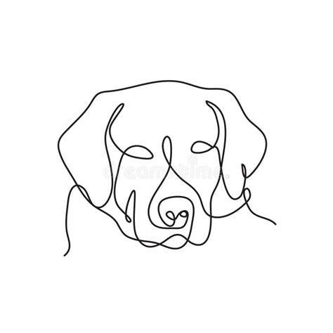 Labrador Dog Head Line Art Stock Illustrations 1401 Labrador Dog
