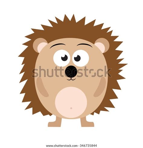 Colorful Cute Hedgehog Cartoon Vector Illustration Stock Vector