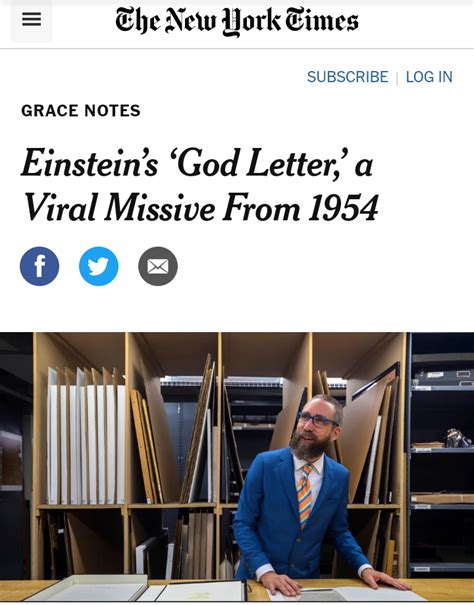 Einsteins ‘god Letter A Viral Missive From 1954 See Story Here