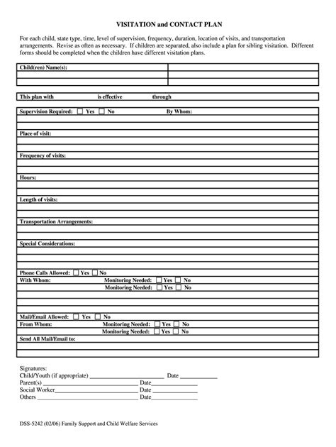 Visitation Plan Fill Out And Sign Online Dochub