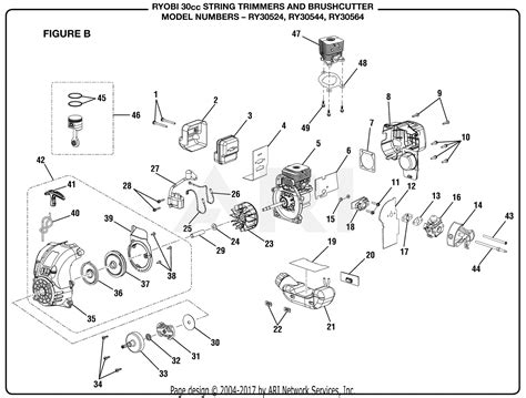 Homelite Ry30544 30cc String Trimmer Parts Diagram For Figure B