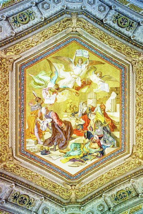Painted ceiling beams ceiling painting ceiling murals wood ceilings ceiling decor ceiling design hotel ceiling beautiful interior design beautiful interiors. Ceiling Painting In Vatican Museum Photograph by Alexey Stiop