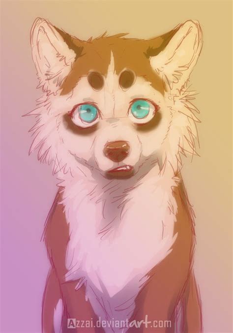 Husky Pup By Azzai On Deviantart Cute Animal Drawings Canine Art