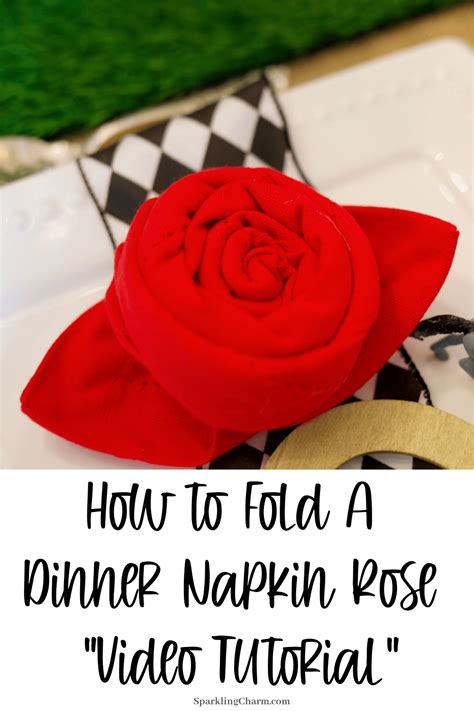 A rectangular napkin will create a fuller fan, but a square napkin will give you really similar results. How To Fold A Dinner Napkin Into a Rose (Video ...