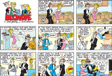 Blondie 1955 Blondie Comic Blondie And Dagwood New Years Eve Jokes