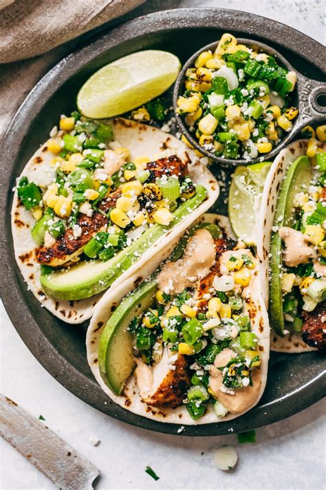To make the marinade, place all the ingredients into a large bowl and mix well. Mexican Street Corn Chicken Tacos Recipe - Little Spice Jar