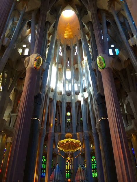 La Sagrada Familia The Unfinished Gaudi Cathedral In Barcelona Spain