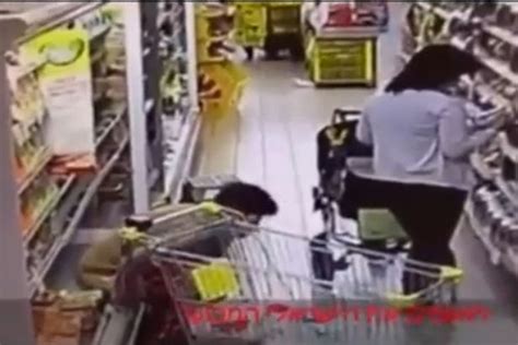 Cctv Camera Catches Woman Pooing In Supermarket Food Display Mirror