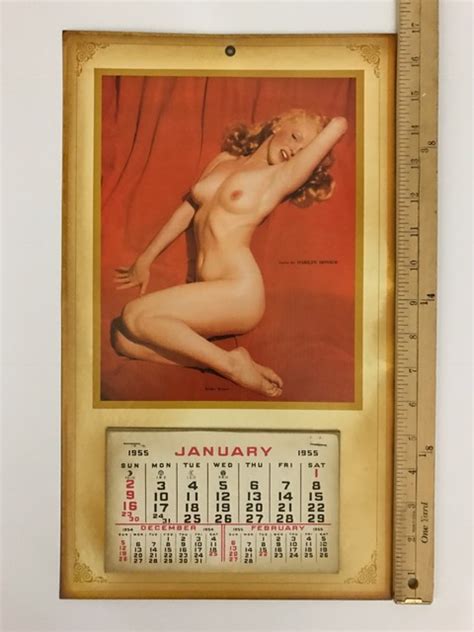 1955 Nude MARILYN MONROE Golden Dreams Calendar