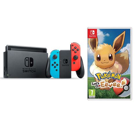 Nintendo Switch Neon Red And Pokemon Let S Go Eevee Bundle Fast Delivery Currysie