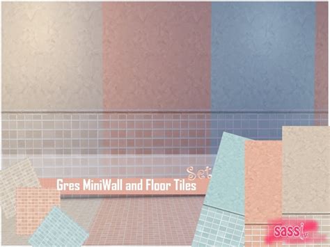 Set Gres Miniwall And Floor Tiles By Sassitsr At Tsr Sims 4 Updates