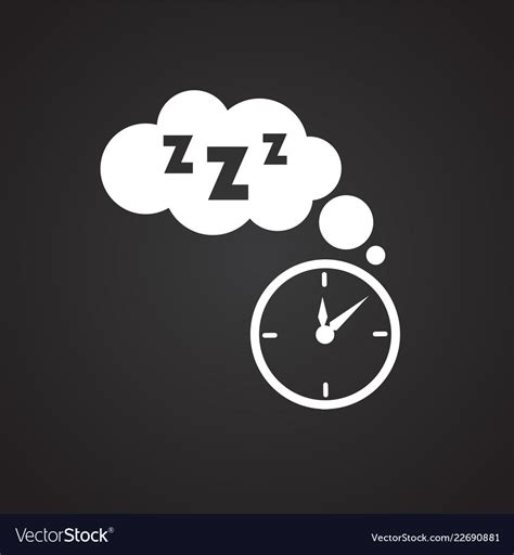 Sleep Time On Black Background Royalty Free Vector Image