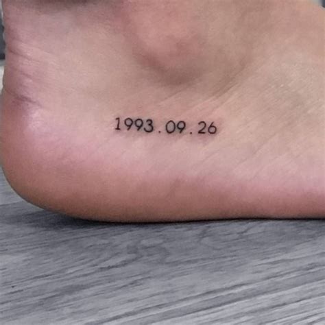Date Tattoo On The Ankle Ankle Tattoo Designs Date Tattoos Dainty Tattoos