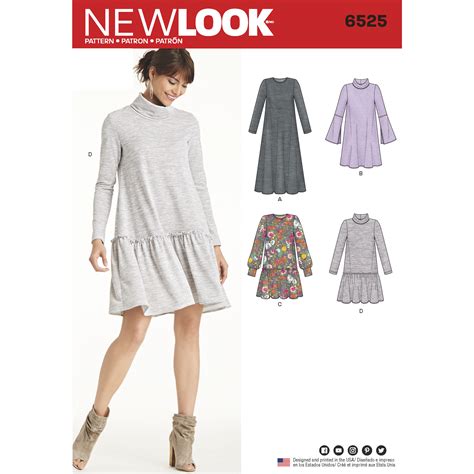 New Look New Look Pattern 6525 Misses Knit Dress