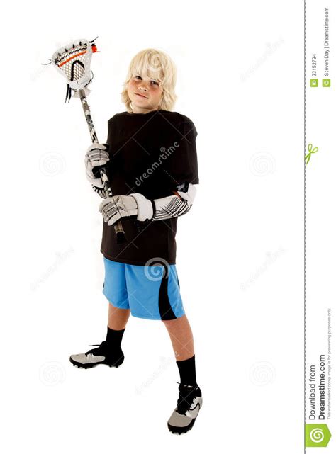Great ideas and inspiration for your little man. Young Boy In Lacrosse Outfit With Stick Ready To Play ...