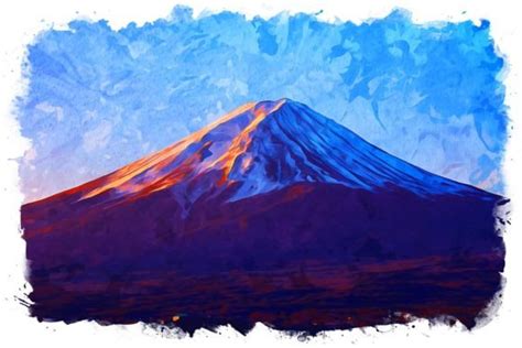 Mount Fuji View Watercolor Graphic By Poster Boutique · Creative Fabrica