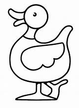 Duck Coloring Children Young sketch template