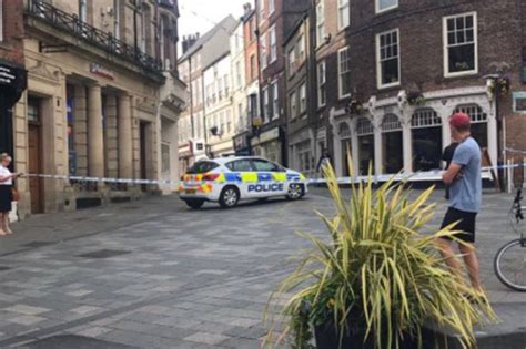 Durham City Centre In Lockdown As Police Evacuate Residents Due To