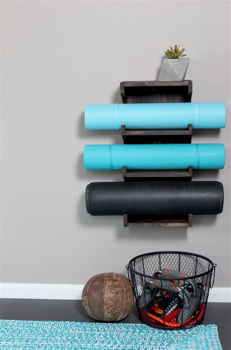 Yoga mat storage ideas at home. Yoga Mat Rack | Gray House Studio
