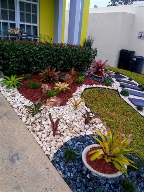 02 Awesome Front Yard Rock Garden Landscaping Ideas Rock Garden