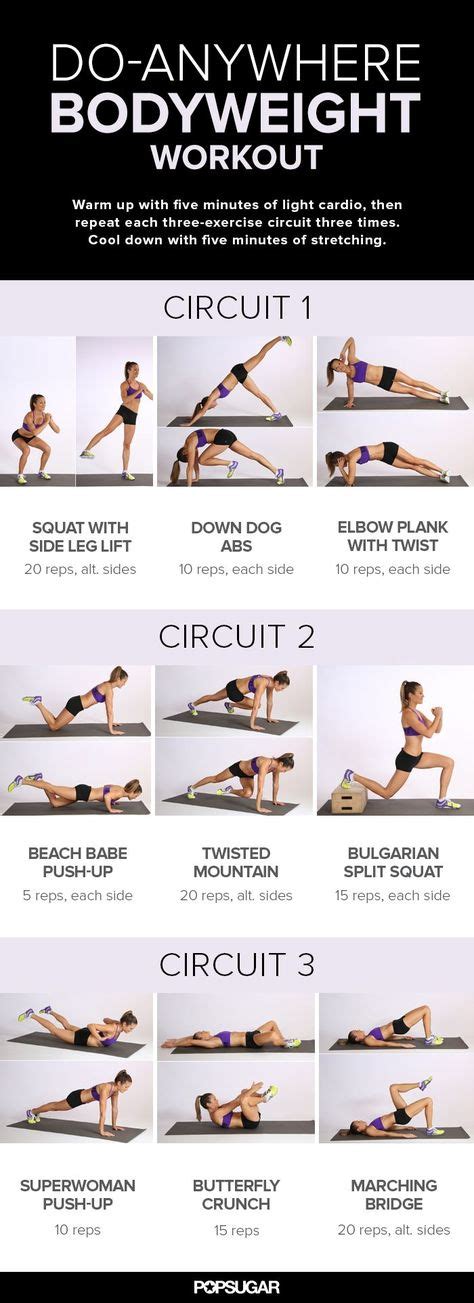 Best Workouts With Bodyweight Images Workout Exercise At Home Workouts