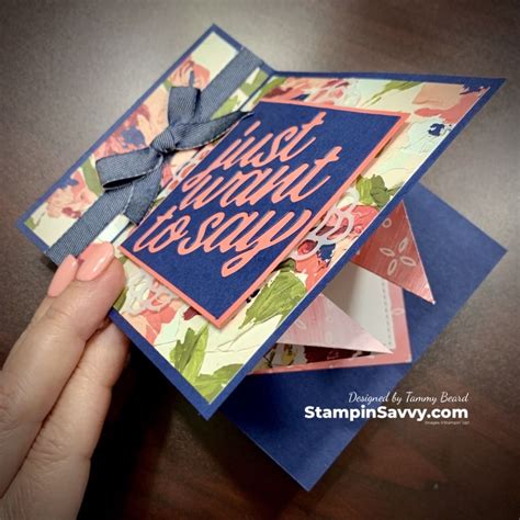 How To Make An Easy Fun Fold Pop Up Greeting Card Stampin Savvy