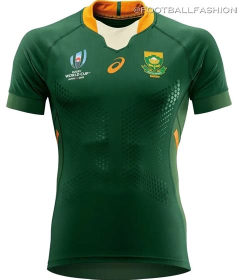 South Africa 2019 Rugby World Cup Asics Jerseys Football Fashion