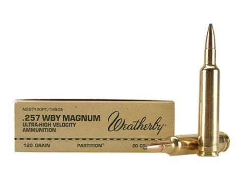 Weatherby Ammo 257 Weatherby Mag 120 Grain Nosler