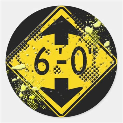 6 Ft Clearance Road Sign Classic Round Sticker Zazzle