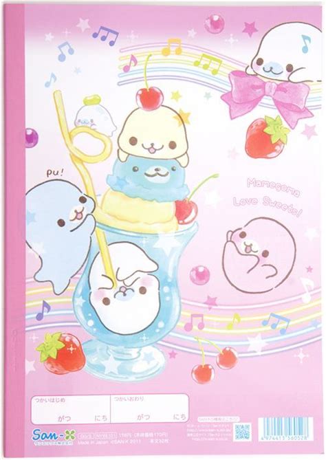 Mamegoma Seal Notepad Drawing Book Ice Cream Strawberry Drawings