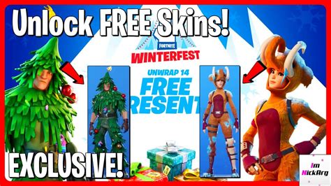 How To Get Free Winterfest Skins Unlock Fortnite Youtube