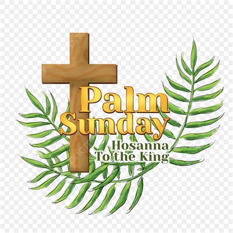 Palm Sunday White Transparent Palm Sunday Text With Leaves Painting