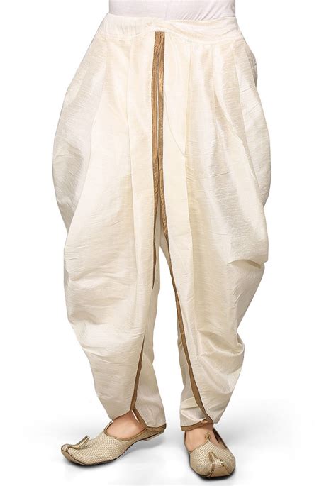 Dupion Silk Dhoti In Off White Dhoti Pants For Men Indian Groom Wear